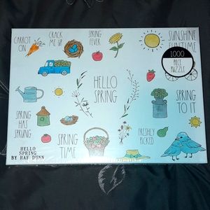 Rae Dunn Magenta Fun Family Sealed Puzzle Hello Spring Flowers Birds Plants